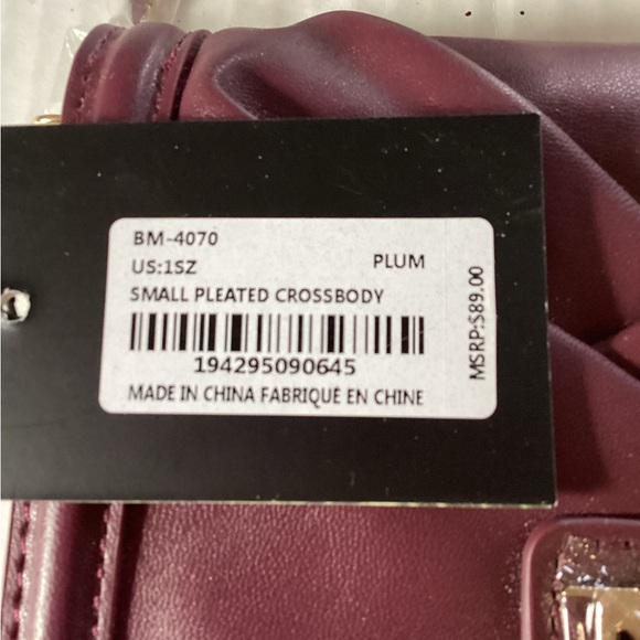 Badgley Mischka Plum Crossbody Bag with Chain Strap - Picture 4 of 9